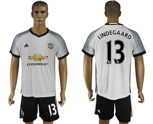 Manchester United #13 Lindegaard White Soccer Club Jersey - Click Image to Close